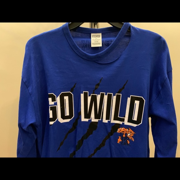 VS PINK KY Kentucky Cats Wildcats Crop Top Shirt S - Picture 2 of 15